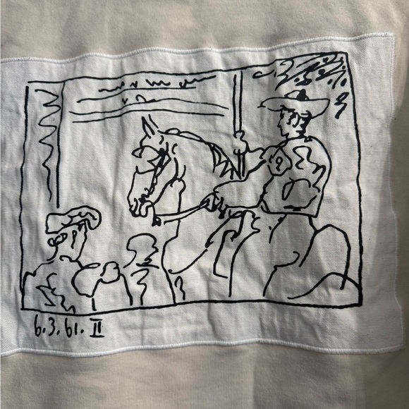 Picasso hoodie/Sweatshirt with graphic design on back ptp 22” - Picture 4 of 9